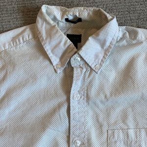 J. Crew washed favorite shirt white pindot